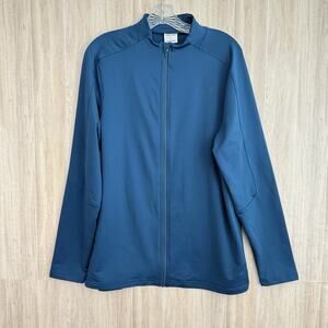 GYMSHARK Regulate Full Zip Sweater Mens Large Teal Jacket Workout Activewear Gym